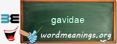 WordMeaning blackboard for gavidae